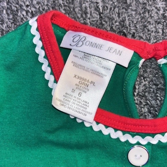 Girls Bonnie Jean Elf Long Sleeve Tutu Top - Picture 2 of 5